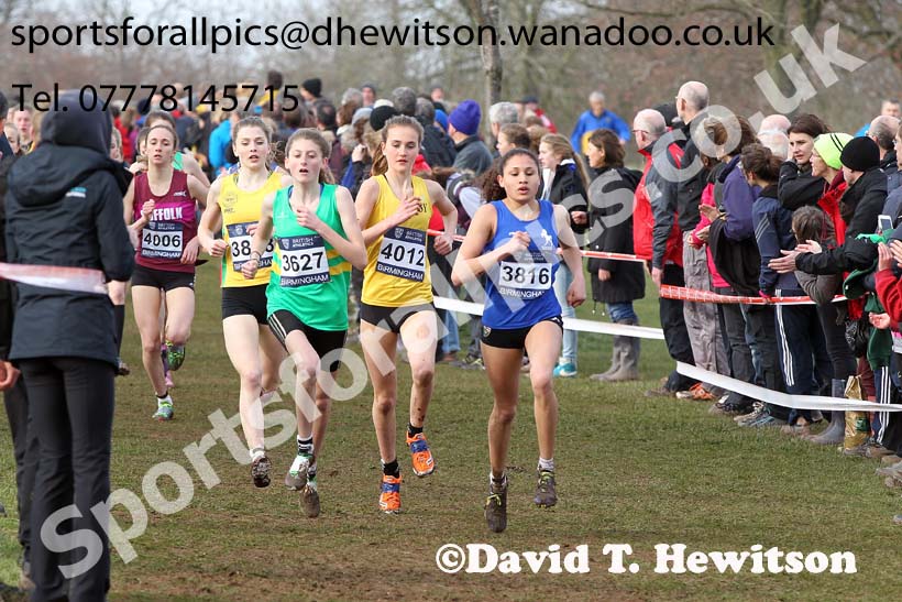 Under-15 girls Inter Counties Cross Country, Cofton Park, Birmingham. Photo: David T. Hewitson/Sports for All Pics